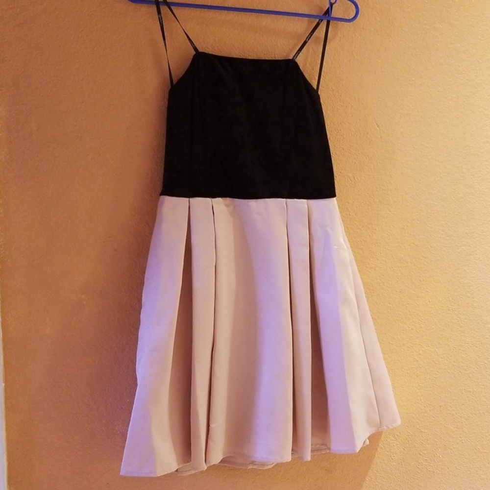 Speechless black and pink mini strapless dress